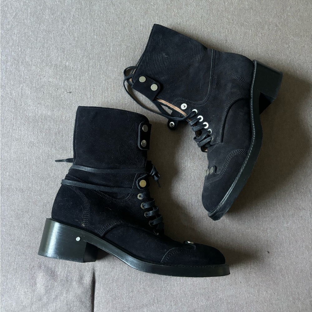 Laurence Dacade Black Combat Boots